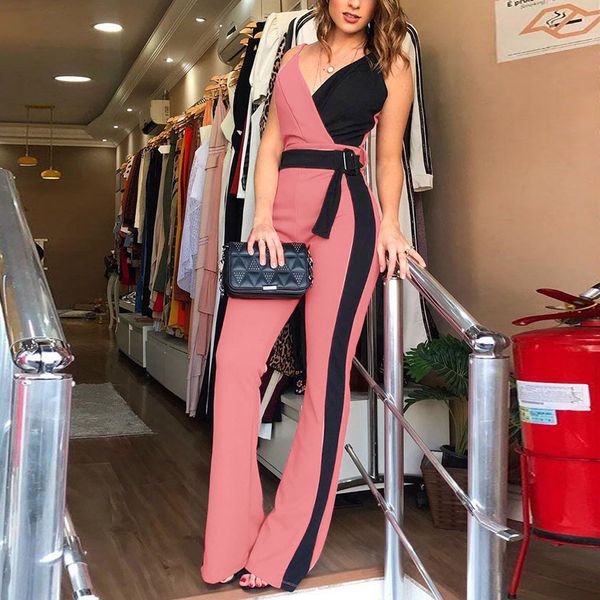 fashion color patchwork women overalls jumpsuit v-neck sleeveless clubwear wide leg combinaison femme casual body suit, Black;white
fashion color patchwork women overalls jumpsuit v-neck sleeveless clubwear wide leg combinaison femme casual body suit, Black;white