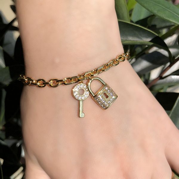 luxury small key lock pendent bracelet gold color copper cubic zirconia bohemian bracelet bangles 2019 women party charm jewelry, Black
luxury small key lock pendent bracelet gold color copper cubic zirconia bohemian bracelet bangles 2019 women party charm jewelry, Black