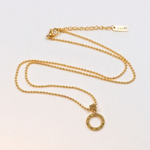 2019 new fashion brand charm woman necklace roman numeral ring pendant necklace titanium steel ring chain wholesale love couple, Silver
2019 new fashion brand charm woman necklace roman numeral ring pendant necklace titanium steel ring chain wholesale love couple, Silver