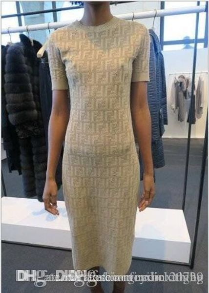19ss designer brand quality goods f letter hollow thin section round neck pullover slim short-sleeved dress, Black;gray
19ss designer brand quality goods f letter hollow thin section round neck pullover slim short-sleeved dress, Black;gray