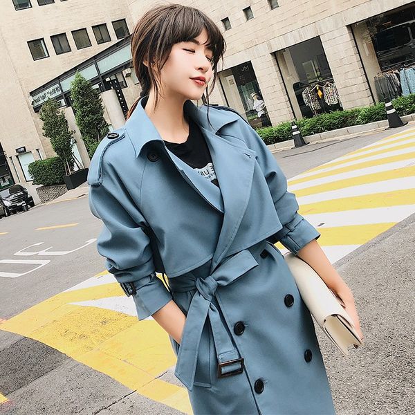 noble blue double breasted mid-long trench coat women new 2020 casual slim belt cloak vintage windbreaker outwear, Tan;black
noble blue double breasted mid-long trench coat women new 2020 casual slim belt cloak vintage windbreaker outwear, Tan;black