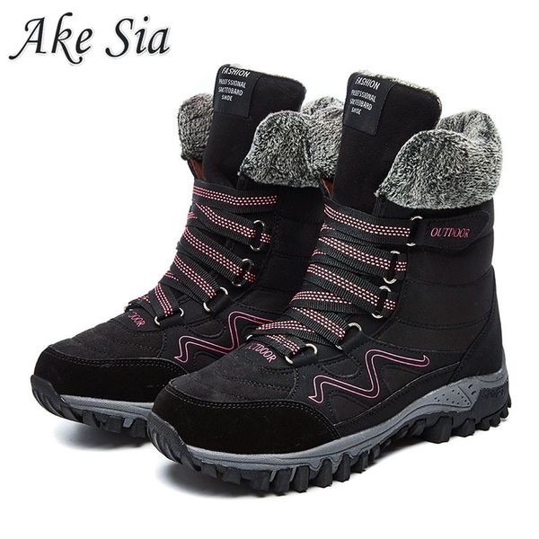 2019 new leather suede winter boots women keep warm lace-up waterproof snow boots mujer women, Black
2019 new leather suede winter boots women keep warm lace-up waterproof snow boots mujer women, Black