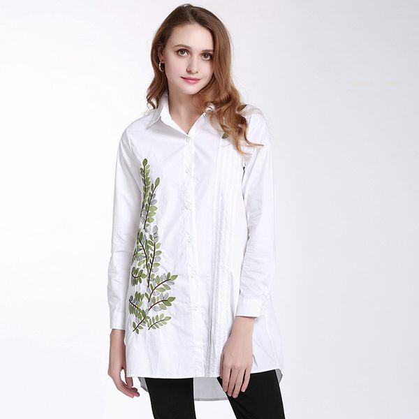 женская дизайнерская рубашка средней длины темперамент сезон тяжелая вышивка лацкан тонкий shirt63gq, White
женская дизайнерская рубашка средней длины темперамент сезон тяжелая вышивка лацкан тонкий shirt63gq, White