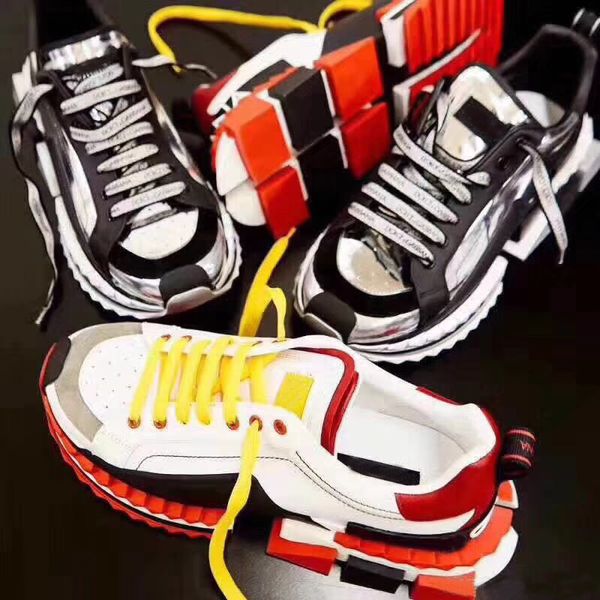 2019 designer shoes multicolor super king sneakers 100% genuine leather mens designer trainers white and red calfskin with rubber bottom, Black
2019 designer shoes multicolor super king sneakers 100% genuine leather mens designer trainers white and red calfskin with rubber bottom, Black