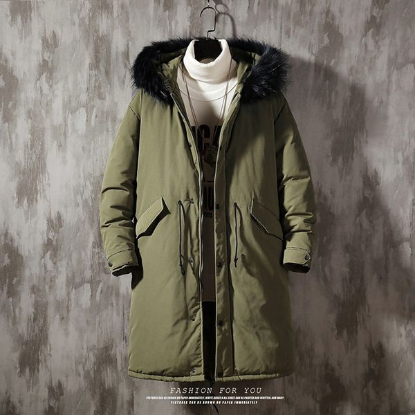 winter jacket men 2019 fashion casual parkas mid-length pure color thickened hoodie cotton-padded jacket coat veste homme hiver, Black
winter jacket men 2019 fashion casual parkas mid-length pure color thickened hoodie cotton-padded jacket coat veste homme hiver, Black