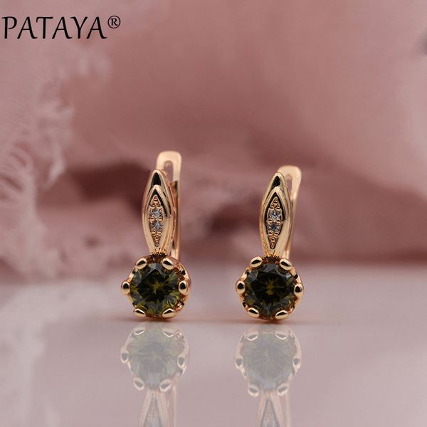 pataya 328 anniversary 585 rose gold olive green round tricolor natural zircon dangle earrings women wedding party fine jewelry, Silver
pataya 328 anniversary 585 rose gold olive green round tricolor natural zircon dangle earrings women wedding party fine jewelry, Silver
