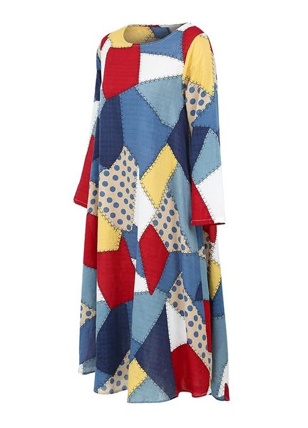 women plus size dress irregular colorful plaid dot polka print long sleeve maxi gown ethnic loose one-piece g12224db-l, Black;gray
women plus size dress irregular colorful plaid dot polka print long sleeve maxi gown ethnic loose one-piece g12224db-l, Black;gray