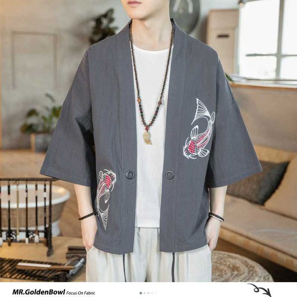 mrgoldenbowl store chinese style solid kimono men jackets 2020 embroidery casual open stitch jackets mans oversize clothes, Black;brown
mrgoldenbowl store chinese style solid kimono men jackets 2020 embroidery casual open stitch jackets mans oversize clothes, Black;brown