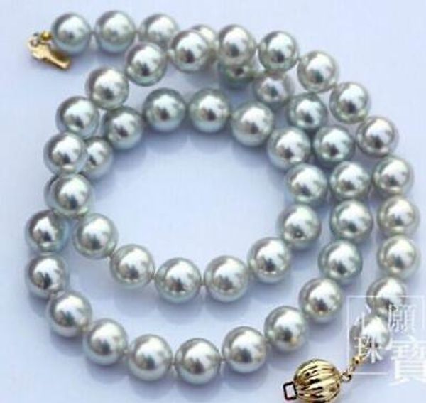 new fine pearls jewelry round 10-11mm tahitian silver gray pearl necklace 18inch 14 k gold
new fine pearls jewelry round 10-11mm tahitian silver gray pearl necklace 18inch 14 k gold