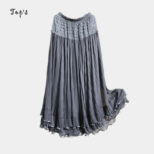 summer long design lace skirt tulle skirts gauze expansion skirt elegant beach women maxi skirts saia, Black;gray
summer long design lace skirt tulle skirts gauze expansion skirt elegant beach women maxi skirts saia, Black;gray
