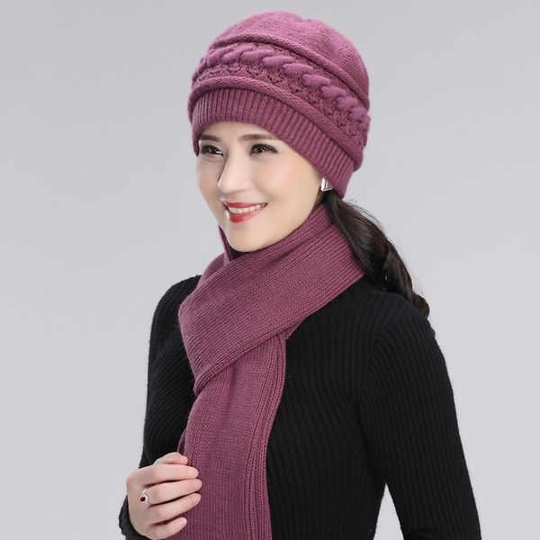 wool knitted hat women winter warm elegant scarf grandmother mother christmas gift middle-aged elderly female fashion cap h7165, Blue;gray
wool knitted hat women winter warm elegant scarf grandmother mother christmas gift middle-aged elderly female fashion cap h7165, Blue;gray