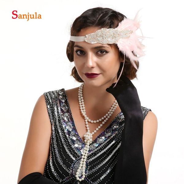 1920s vintage headband for bridal wedding hair decorations beaded elastic headband feathers women fanscinators hats bq020
1920s vintage headband for bridal wedding hair decorations beaded elastic headband feathers women fanscinators hats bq020