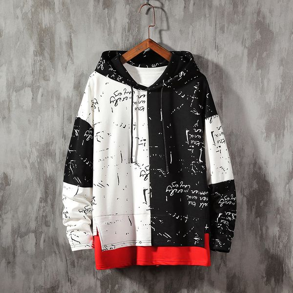 men hip hop patchwork hoodie sweatshirt 2020harajuku streetwear pullover cotton autumn hooded sweatshirts, Black
men hip hop patchwork hoodie sweatshirt 2020harajuku streetwear pullover cotton autumn hooded sweatshirts, Black