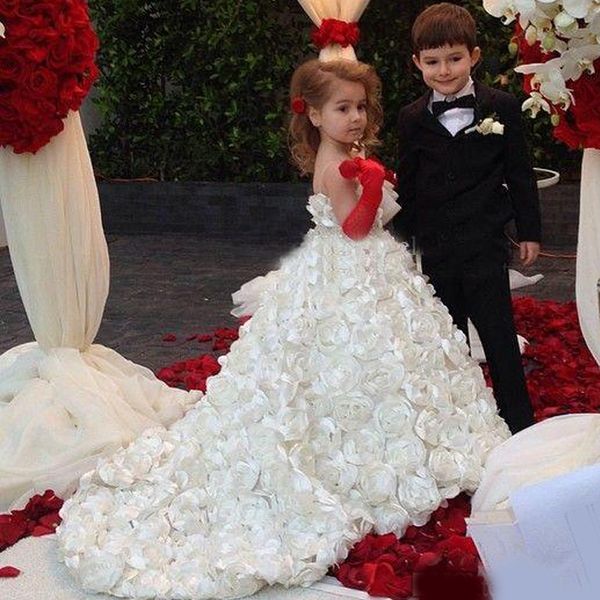 wedding flower girls dresses for beach full handmade flowers princess ball gowns lovely girls pageant dress, White;red
wedding flower girls dresses for beach full handmade flowers princess ball gowns lovely girls pageant dress, White;red
