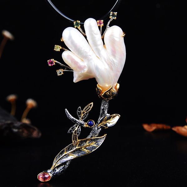 retro thai silver jewelry large natural freshwater baroque pearl s925 sterling silver pendant and brooch dual-use jewelry
retro thai silver jewelry large natural freshwater baroque pearl s925 sterling silver pendant and brooch dual-use jewelry