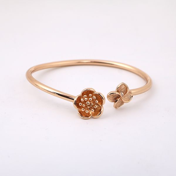 new elegant gold color open bracelet & bangles for women jewelry gift charm flower female fashion accessories, White
new elegant gold color open bracelet & bangles for women jewelry gift charm flower female fashion accessories, White