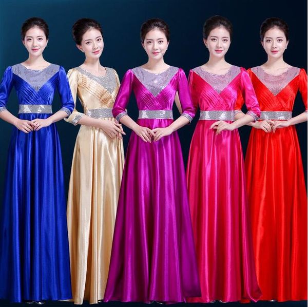 women's dancing stage wear choral service dress middle-aged choir chorus costumes stage performance clothing female dress, Black;red
women's dancing stage wear choral service dress middle-aged choir chorus costumes stage performance clothing female dress, Black;red