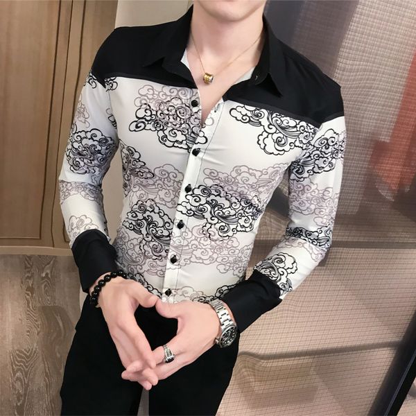 splice shirts men clothes camisa homem flower shirt autumn korean style printing shirt man long sleeve camisa masculina, White;black
splice shirts men clothes camisa homem flower shirt autumn korean style printing shirt man long sleeve camisa masculina, White;black