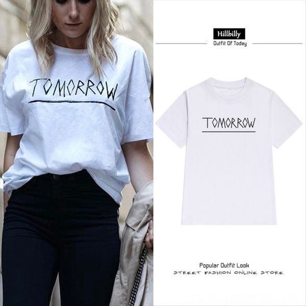tomorrow's street ins letter loose bf short-sleeved tomorrow's t- street ins women's letter loose t-shirt women's bf sho, White
tomorrow's street ins letter loose bf short-sleeved tomorrow's t- street ins women's letter loose t-shirt women's bf sho, White