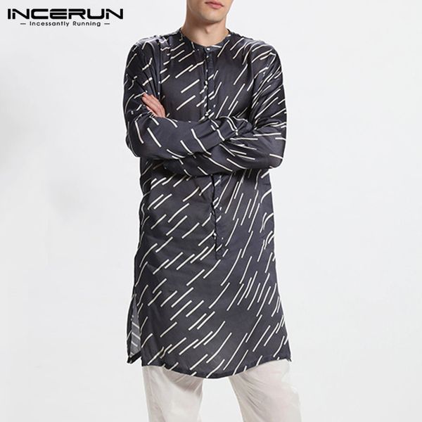 vintage printed men shirt long sleeve 2020 stand collar muslim kaftan casual long streetwear mens kurtas 5xl incerun, White;black
vintage printed men shirt long sleeve 2020 stand collar muslim kaftan casual long streetwear mens kurtas 5xl incerun, White;black