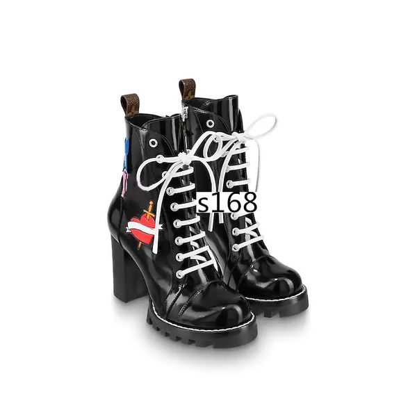 new ankle boots luxurious classical womens designers shoes genuine leather monogram canvas martin boots, Black
new ankle boots luxurious classical womens designers shoes genuine leather monogram canvas martin boots, Black