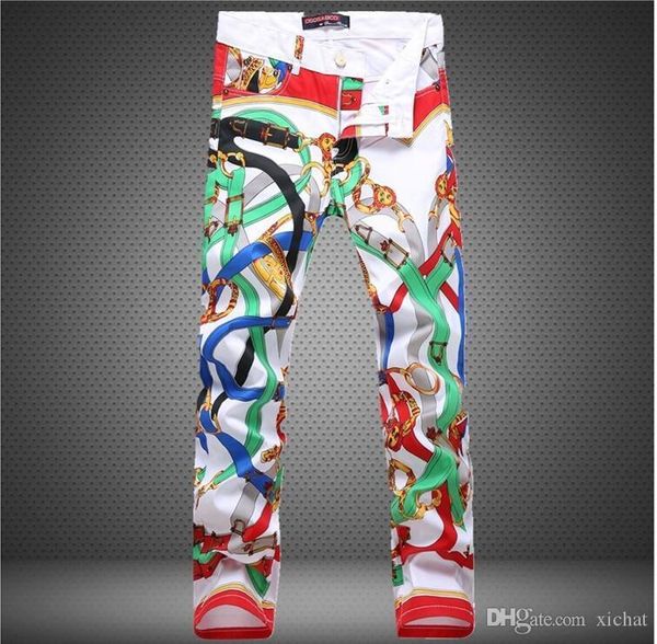 2018 new arrivial men's night club print pant jeans men jeans slim fit straight denim fat man pants big size 29-38 585, Blue
2018 new arrivial men's night club print pant jeans men jeans slim fit straight denim fat man pants big size 29-38 585, Blue