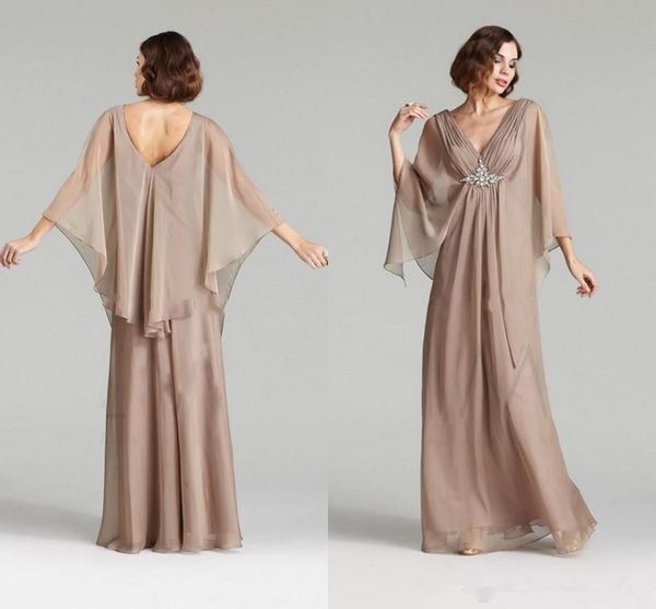 champagne long mother of the bride dresses v neck chiffon crystal beads with cape party guest dress formal evening gowns 99, Black;red
champagne long mother of the bride dresses v neck chiffon crystal beads with cape party guest dress formal evening gowns 99, Black;red