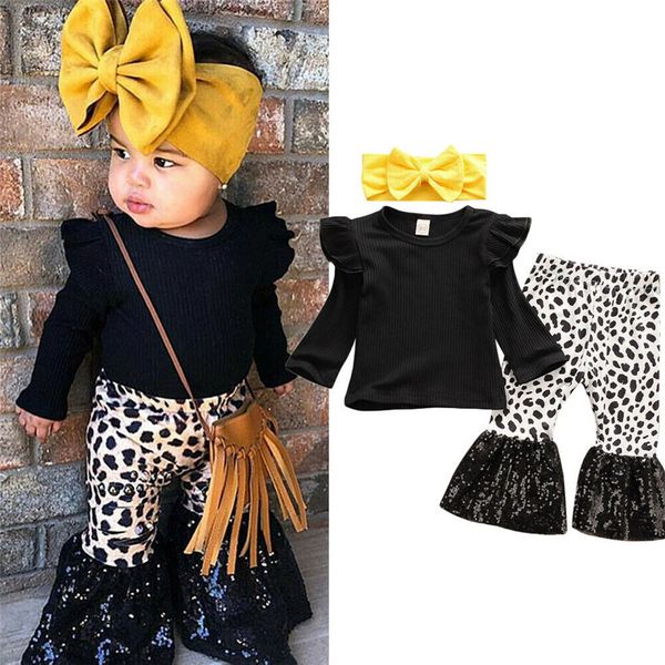 3pcs toddler kids baby girls clothes spring autumn long sleeve ruffle knitted t-shirt+sequins flared pants children girls sets, White
3pcs toddler kids baby girls clothes spring autumn long sleeve ruffle knitted t-shirt+sequins flared pants children girls sets, White
