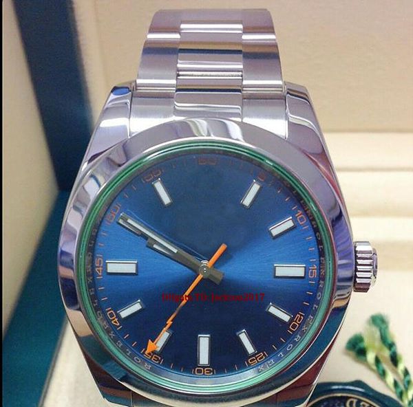 original box certificate mens watches 116400gv blue dial green glass 40mm asia 2813 movement automatic, Slivery;brown
original box certificate mens watches 116400gv blue dial green glass 40mm asia 2813 movement automatic, Slivery;brown