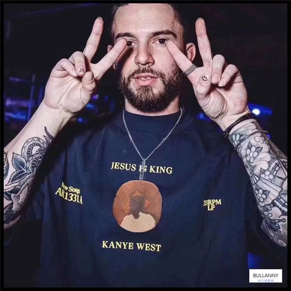 mens designer high street kanye west grandfather jesus is king peripheral album men celebrity inspired loose t-shirt short sleeve fashion, White;black
mens designer high street kanye west grandfather jesus is king peripheral album men celebrity inspired loose t-shirt short sleeve fashion, White;black