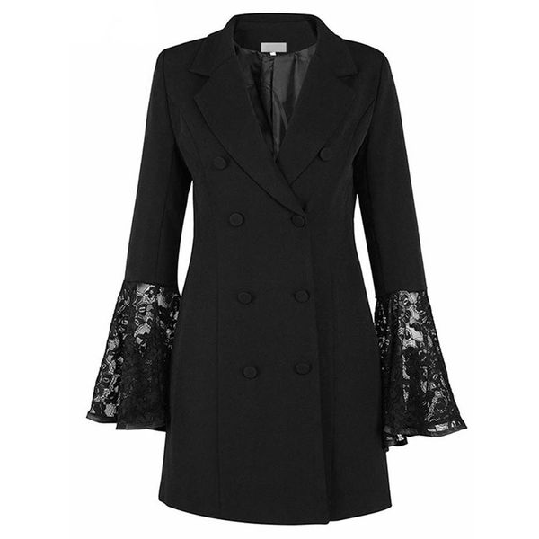 women black formal blazers slim fit plus size casual coats fashion flare sleeve office female business blazers, White;black
women black formal blazers slim fit plus size casual coats fashion flare sleeve office female business blazers, White;black