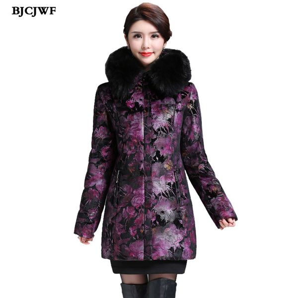 women's luxury down jacket plus size winter jacket woman real raccon collar hooded female thick warm parka flower print outwear, Black
women's luxury down jacket plus size winter jacket woman real raccon collar hooded female thick warm parka flower print outwear, Black
