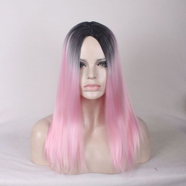 vicwig women's cosplay wig 16 inch black gradient pink middle part synthetic straight wig
vicwig women's cosplay wig 16 inch black gradient pink middle part synthetic straight wig