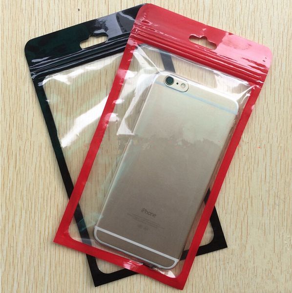 

clear color plastic poly bags opp packaging zipper package accessories pvc retail box handles for usb cable cellphone case