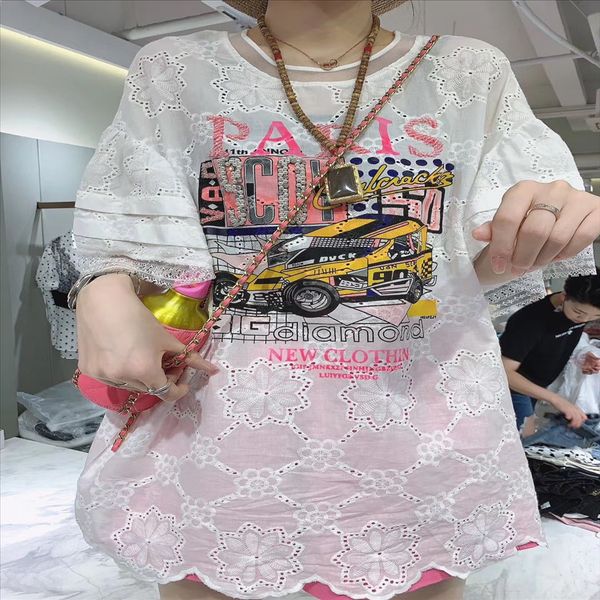 xi ye's home goods 2020 summer new women's t-shirt lace dress feifei sleeve number sleeve lace t-shirt dress, White
xi ye's home goods 2020 summer new women's t-shirt lace dress feifei sleeve number sleeve lace t-shirt dress, White