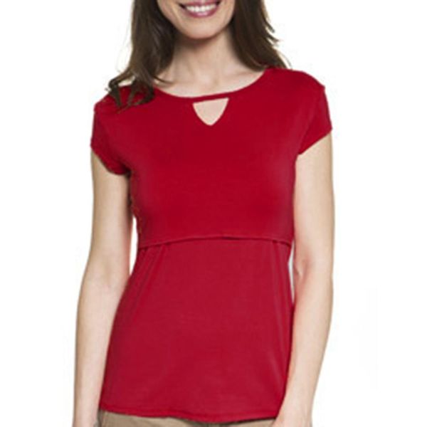 women's maternity nursing wrap cap short sleeve double layer blouse t shirt embarazo maternity blouse plus size womens cloth, White
women's maternity nursing wrap cap short sleeve double layer blouse t shirt embarazo maternity blouse plus size womens cloth, White