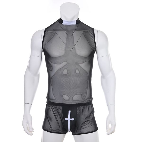men soft see through mesh sleeveless undershirt white cross bulge pouch boxer shorts gay underwear men lingerie, Black;brown
men soft see through mesh sleeveless undershirt white cross bulge pouch boxer shorts gay underwear men lingerie, Black;brown