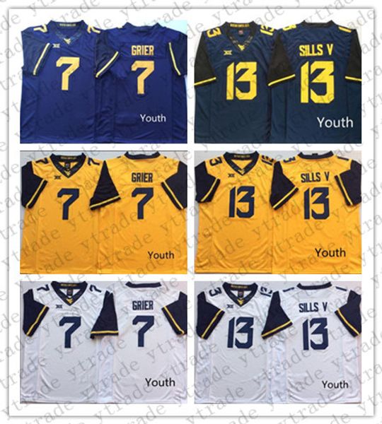 2019 молодежный ncaa западные вирджиния альпинисты # 7 will grier kids 13 david sills v золото белый темно-синий черный бланк футбол колледж, Black
2019 молодежный ncaa западные вирджиния альпинисты # 7 will grier kids 13 david sills v золото белый темно-синий черный бланк футбол колледж, Black