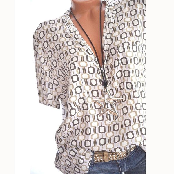 5xl plus large size blusa women's blouses summer new leisure blouse white loose plaid print v neck short sleeve shirts top
5xl plus large size blusa women's blouses summer new leisure blouse white loose plaid print v neck short sleeve shirts top