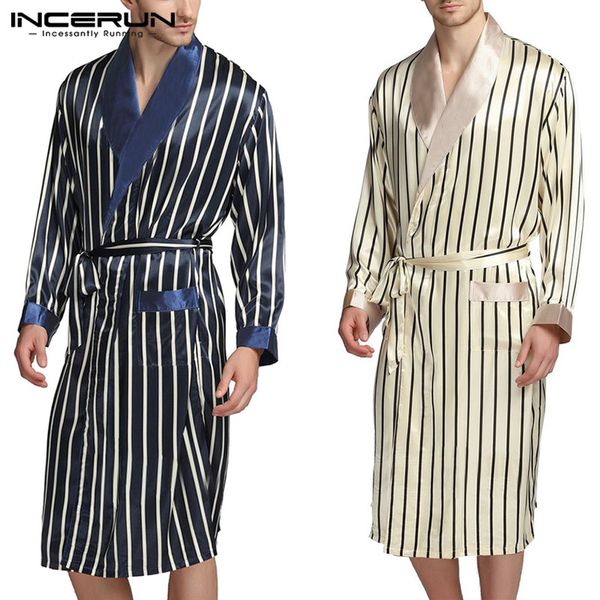 incerun мода мужчины одеяния nightgown полосатый с длинным рукавом v шеи мягкий повседневный homewear халаты сыпучие мужчины пижамы кимоно p, Black;brown
incerun мода мужчины одеяния nightgown полосатый с длинным рукавом v шеи мягкий повседневный homewear халаты сыпучие мужчины пижамы кимоно p, Black;brown