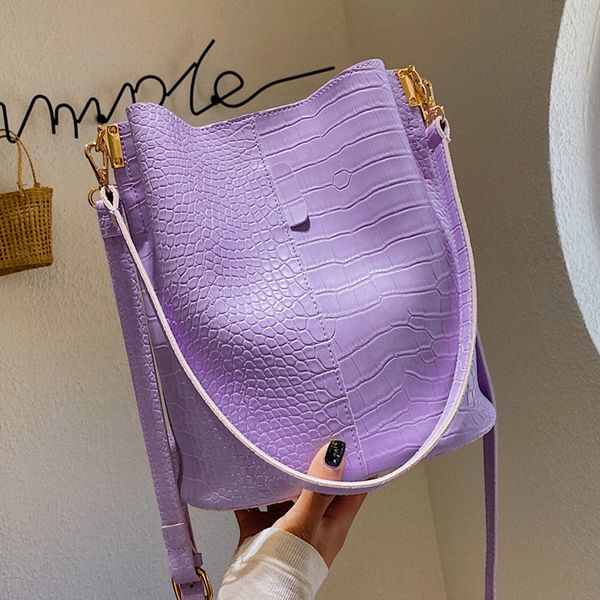 burminsa large capacity bucket shoulder bags for women crocodile pattern wide strap pu leather ladies messenger bags spring 2020
burminsa large capacity bucket shoulder bags for women crocodile pattern wide strap pu leather ladies messenger bags spring 2020