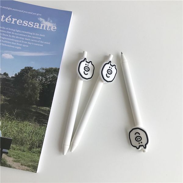 sixone 1pc cartoon cute pig signature pen, black press pen writing pen gel 0.5mm student stationery office & school supplies
sixone 1pc cartoon cute pig signature pen, black press pen writing pen gel 0.5mm student stationery office & school supplies