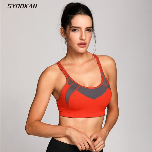 syrokan women's wireless high impact mesh padded cup x-back gym active sports bra, White;black
syrokan women's wireless high impact mesh padded cup x-back gym active sports bra, White;black