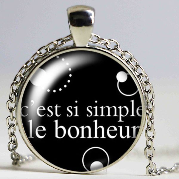 french quote love family round glass cabochon p pendant necklace women jewelry party birthday, Silver
french quote love family round glass cabochon p pendant necklace women jewelry party birthday, Silver