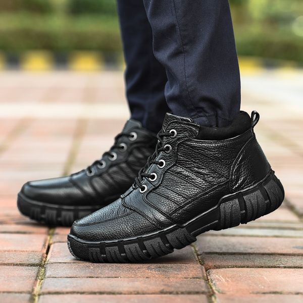 leather men's boots outdoor warm fur snow boots ankle men's non-slip rubber sneakers fashion shoes large 47, Black
leather men's boots outdoor warm fur snow boots ankle men's non-slip rubber sneakers fashion shoes large 47, Black