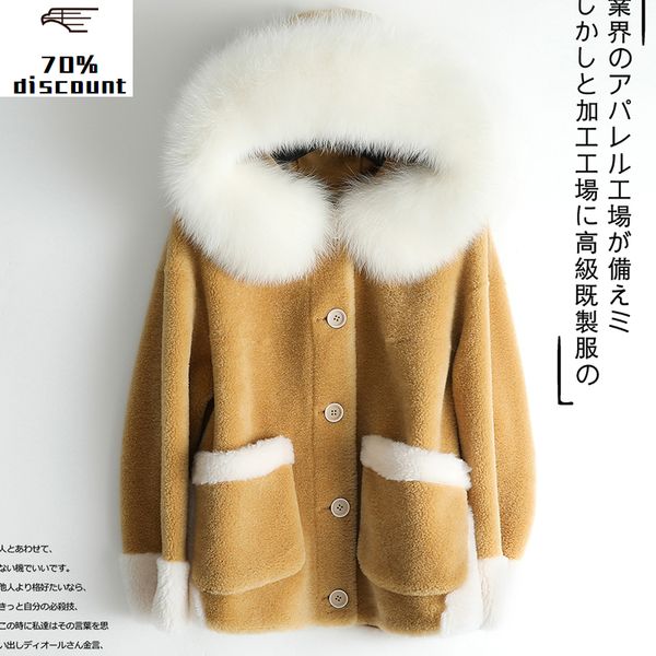 real sheep shearling fur coat female jacket winter jacket women fur collar 300% wool coats chaqueta mujer my4073, Black
real sheep shearling fur coat female jacket winter jacket women fur collar 300% wool coats chaqueta mujer my4073, Black