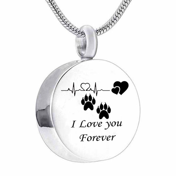 stainless steel round necklace memorial jewelry cremation urn ashes pet cat pendant keepsake memorial paw print pendant, Silver
stainless steel round necklace memorial jewelry cremation urn ashes pet cat pendant keepsake memorial paw print pendant, Silver