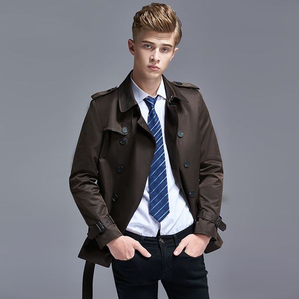 new spring and autumn handsome youth double breasted short windbreaker jacket men england business casual coat plus size 5xl 6xl, Black;brown
new spring and autumn handsome youth double breasted short windbreaker jacket men england business casual coat plus size 5xl 6xl, Black;brown