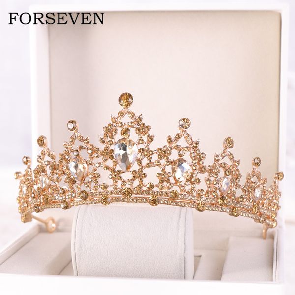 gold bridal crown crystal wedding hair accessories bridal tiara noble gold tiara rhinestone bridal crown wedding headdress, Golden;white
gold bridal crown crystal wedding hair accessories bridal tiara noble gold tiara rhinestone bridal crown wedding headdress, Golden;white