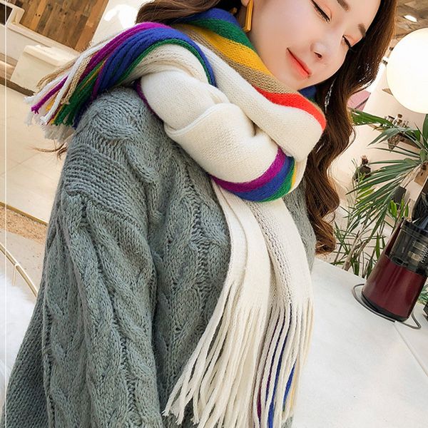 warm rainbow women girl scarves shawl wraps tassel long knitted scarf gift multifunction scarf ya88, Black
warm rainbow women girl scarves shawl wraps tassel long knitted scarf gift multifunction scarf ya88, Black